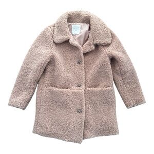 Elodie Girl Cozy Pink  Shearling Teddy Coat